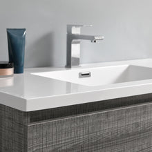 Load image into Gallery viewer, Fresca Lazzaro 42" Glossy Ash Gray Free Standing Modern Bathroom Vanity w/ Medicine Cabinet- Fresca