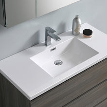 Load image into Gallery viewer, Fresca Lazzaro 42" Gray Wood Free Standing Modern Bathroom Vanity w/ Medicine Cabinet- Fresca