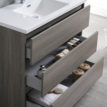 Load image into Gallery viewer, Fresca Lazzaro 42" Gray Wood Free Standing Modern Bathroom Vanity w/ Medicine Cabinet- Fresca