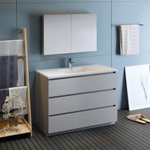 Load image into Gallery viewer, Fresca Lazzaro 48&quot; Gray Free Standing Modern Bathroom Vanity w/ Medicine Cabinet- Fresca