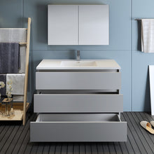 Load image into Gallery viewer, Fresca Lazzaro 48&quot; Gray Free Standing Modern Bathroom Vanity w/ Medicine Cabinet- Fresca