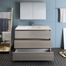 Load image into Gallery viewer, Fresca Lazzaro 48&quot; Gray Wood Free Standing Modern Bathroom Vanity w/ Medicine Cabinet- Fresca