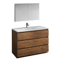 Load image into Gallery viewer, Fresca Lazzaro 48&quot; Rosewood Free Standing Modern Bathroom Vanity w/ Medicine Cabinet- Fresca