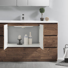 Load image into Gallery viewer, Fresca Lazzaro 60&quot; Rosewood Free Standing Single Sink Modern Bathroom Vanity w/ Medicine Cabinet- Fresca