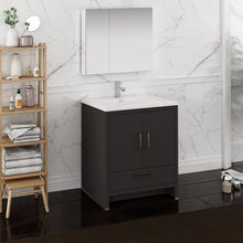 Load image into Gallery viewer, Fresca Imperia 30&quot; Dark Gray Oak Free Standing Modern Bathroom Vanity w/ Medicine Cabinet- Fresca