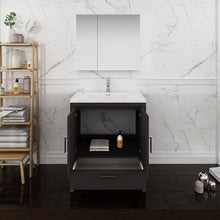 Load image into Gallery viewer, Fresca Imperia 30&quot; Dark Gray Oak Free Standing Modern Bathroom Vanity w/ Medicine Cabinet- Fresca