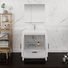 Load image into Gallery viewer, Fresca Imperia 30&quot; Glossy White Free Standing Modern Bathroom Vanity w/ Medicine Cabinet- Fresca
