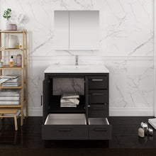 Load image into Gallery viewer, Fresca Imperia 36&quot; Dark Gray Oak Free Standing Modern Bathroom Vanity w/ Medicine Cabinet - Right Version- Fresca