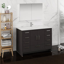 Load image into Gallery viewer, Fresca Imperia 48&quot; Dark Gray Oak Free Standing Modern Bathroom Vanity w/ Medicine Cabinet- Fresca