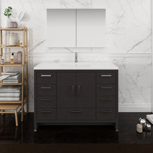 Load image into Gallery viewer, Fresca Imperia 48&quot; Dark Gray Oak Free Standing Modern Bathroom Vanity w/ Medicine Cabinet- Fresca