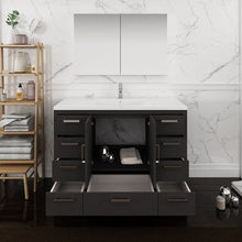 Load image into Gallery viewer, Fresca Imperia 48&quot; Dark Gray Oak Free Standing Modern Bathroom Vanity w/ Medicine Cabinet- Fresca