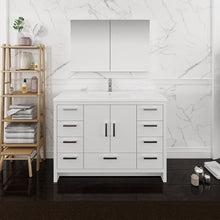 Load image into Gallery viewer, Fresca Imperia 48&quot; Glossy White Free Standing Modern Bathroom Vanity w/ Medicine Cabinet- Fresca