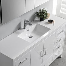 Load image into Gallery viewer, Fresca Imperia 60&quot; Glossy White Free Standing Single Sink Modern Bathroom Vanity w/ Medicine Cabinet- Fresca