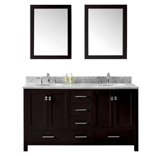 Load image into Gallery viewer, Virtu USA Caroline Avenue 60&quot; Double Sink Top Vanity with Mirrors- Virtuusa