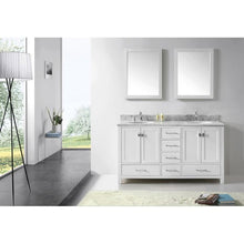 Load image into Gallery viewer, Virtu USA Caroline Avenue 60&quot; Double Sink Top Vanity with Mirrors- Virtuusa