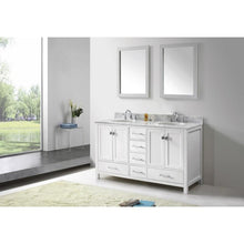Load image into Gallery viewer, Virtu USA Caroline Avenue 60&quot; Double Sink Top Vanity with Mirrors- Virtuusa