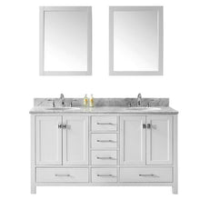 Load image into Gallery viewer, Virtu USA Caroline Avenue 60&quot; Double Sink Top Vanity with Mirrors- Virtuusa