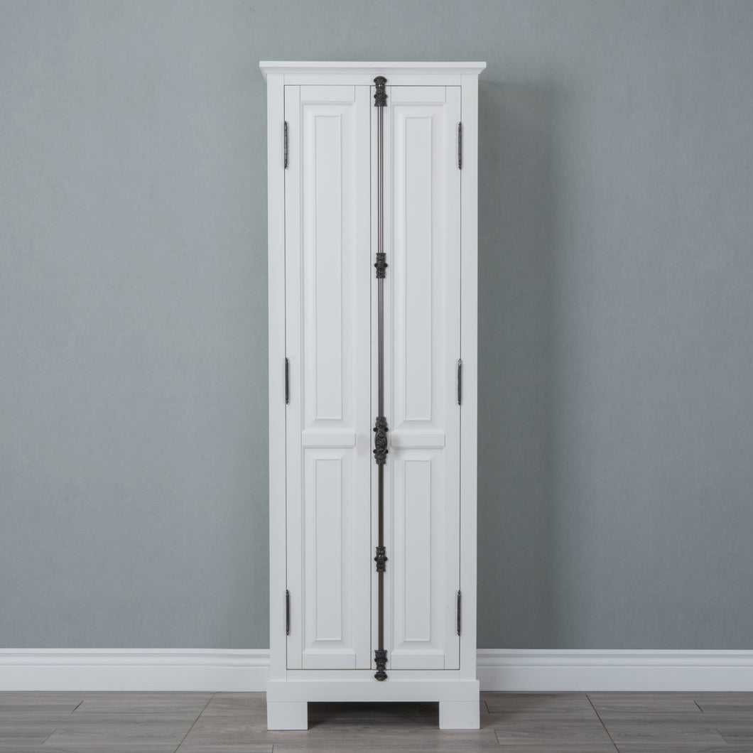 Water Creation Greenwich Collection Linen Cabinet In Antique White- Water Creation