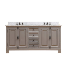 Load image into Gallery viewer, Water Creation 60 Inch Grey Double Sink Bathroom Vanity With Matching Framed Mirror And Faucets From The Greenwich Collection- Water Creation