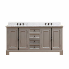 Load image into Gallery viewer, Water Creation 72 Inch Antique White Double Sink Bathroom Vanity With Faucets From The Greenwich Collection- Water Creation