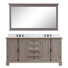 Load image into Gallery viewer, Water Creation 72 Inch Antique White Double Sink Bathroom Vanity With Matching Framed Mirrors And Faucets From The Greenwich Collection- Water Creation