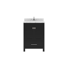 Load image into Gallery viewer, Virtu USA Caroline Avenue 24&quot; Single Bath Vanity in Espresso with White Quartz Top and Round Sink- Virtuusa