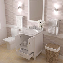 Load image into Gallery viewer, Virtu USA Caroline Avenue 24&quot; Single Bath Vanity in White with White Quartz Top and Round Sink with Matching Mirror- Virtuusa
