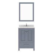 Load image into Gallery viewer, Virtu USA Caroline Avenue 24&quot; Single Bath Vanity in Gray with White Quartz Top and Square Sink with Matching Mirror- Virtuusa