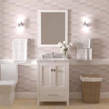 Load image into Gallery viewer, Virtu USA Caroline Avenue 24&quot; Single Bath Vanity in White with White Quartz Top and Square Sink- Virtuusa