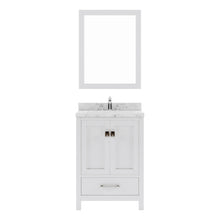 Load image into Gallery viewer, Virtu USA Caroline Avenue 24&quot; Single Bath Vanity in White with White Quartz Top and Square Sink with Matching Mirror- Virtuusa
