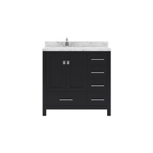 Load image into Gallery viewer, Virtu USA Caroline Avenue 36&quot; Single Bath Vanity in Espresso with White Quartz Top and Round Sink- Virtuusa