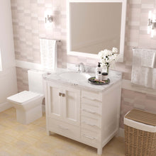 Load image into Gallery viewer, Virtu USA Caroline Avenue 36&quot; Single Bath Vanity in White with White Quartz Top and Round Sink with Matching Mirror- Virtuusa