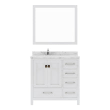 Load image into Gallery viewer, Virtu USA Caroline Avenue 36&quot; Single Bath Vanity in White with White Quartz Top and Round Sink with Matching Mirror- Virtuusa