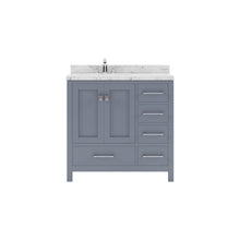 Load image into Gallery viewer, Virtu USA Caroline Avenue 36&quot; Single Bath Vanity in Gray with White Quartz Top and Square Sink- Virtuusa