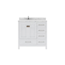 Load image into Gallery viewer, Virtu USA Caroline Avenue 36&quot; Single Bath Vanity in White with White Quartz Top and Square Sink- Virtuusa