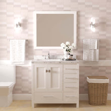 Load image into Gallery viewer, Virtu USA Caroline Avenue 36&quot; Single Bath Vanity in White with White Quartz Top and Square Sink- Virtuusa
