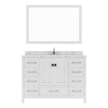 Load image into Gallery viewer, Virtu USA Caroline Avenue 48&quot; Single Bath Vanity in White with White Quartz Top and Round Sink with Brushed Nickel Faucet with Matching Mirror- Virtuusa