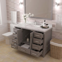Load image into Gallery viewer, Virtu USA Caroline Avenue 48&quot; Single Bath Vanity in Cashmere Gray with White Quartz Top and Square Sink- Virtuusa