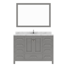 Load image into Gallery viewer, Virtu USA Caroline Avenue 48&quot; Single Bath Vanity in Cashmere Gray with White Quartz Top and Square Sink with Matching Mirror- Virtuusa