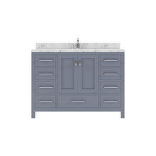 Load image into Gallery viewer, Virtu USA Caroline Avenue 48&quot; Single Bath Vanity in Gray with White Quartz Top and Square Sink- Virtuusa