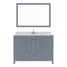 Load image into Gallery viewer, Virtu USA Caroline Avenue 48&quot; Single Bath Vanity in Gray with White Quartz Top and Square Sink with Matching Mirror- Virtuusa