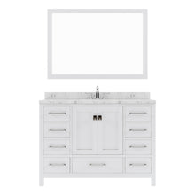 Load image into Gallery viewer, Virtu USA Caroline Avenue 48&quot; Single Bath Vanity in White with White Quartz Top and Square Sink with Matching Mirror- Virtuusa