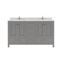 Load image into Gallery viewer, Virtu USA Caroline Avenue 60&quot; Single Bath Vanity in Cashmere Gray with White Quartz Top and Round Sink- Virtuusa
