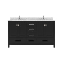 Load image into Gallery viewer, Virtu USA Caroline Avenue 60&quot; Single Bath Vanity in Espresso with White Quartz Top and Round Sink- Virtuusa