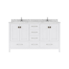 Load image into Gallery viewer, Virtu USA Caroline Avenue 60&quot; Single Bath Vanity in White with White Quartz Top and Round Sink- Virtuusa
