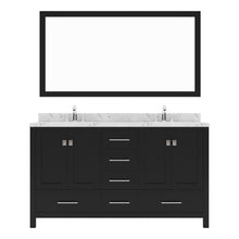 Load image into Gallery viewer, Virtu USA Caroline Avenue 60&quot; Single Bath Vanity in Espresso with White Quartz Top and Square Sink with Matching Mirror- Virtuusa