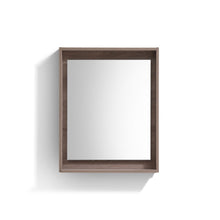 Load image into Gallery viewer, KUBE 24&quot; Framed Mirror With Shelve - Butternut Finish- Kubebath