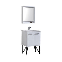 Load image into Gallery viewer, Bosco 24&quot; Modern Bathroom Vanity w/ Quartz Countertop and Matching Mirror - Vanity Grace Store