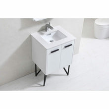 Load image into Gallery viewer, Bosco 24&quot; Modern Bathroom Vanity w/ Quartz Countertop and Matching Mirror - Vanity Grace Store