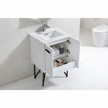Load image into Gallery viewer, Bosco 24&quot; Modern Bathroom Vanity w/ Quartz Countertop and Matching Mirror - Vanity Grace Store